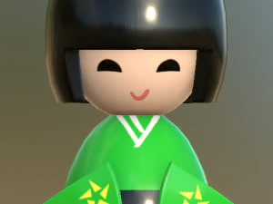 kokeshi japanese doll 3D Model