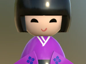 kokeshi japanese doll 3D Model