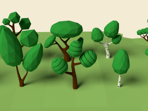 low poly tree pack Modelo 3D