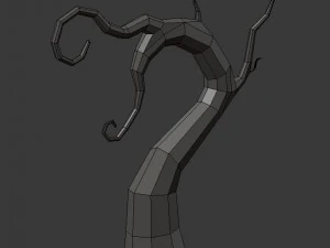 low poly spooky tree pack 3D Model