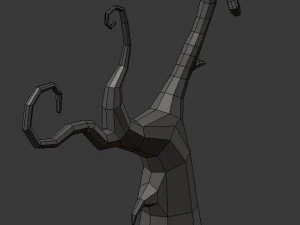 low poly spooky tree pack 3D Model