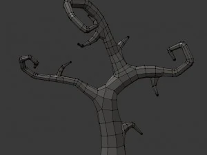low poly spooky tree pack 3D Model