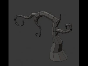 low poly spooky tree pack 3D Model