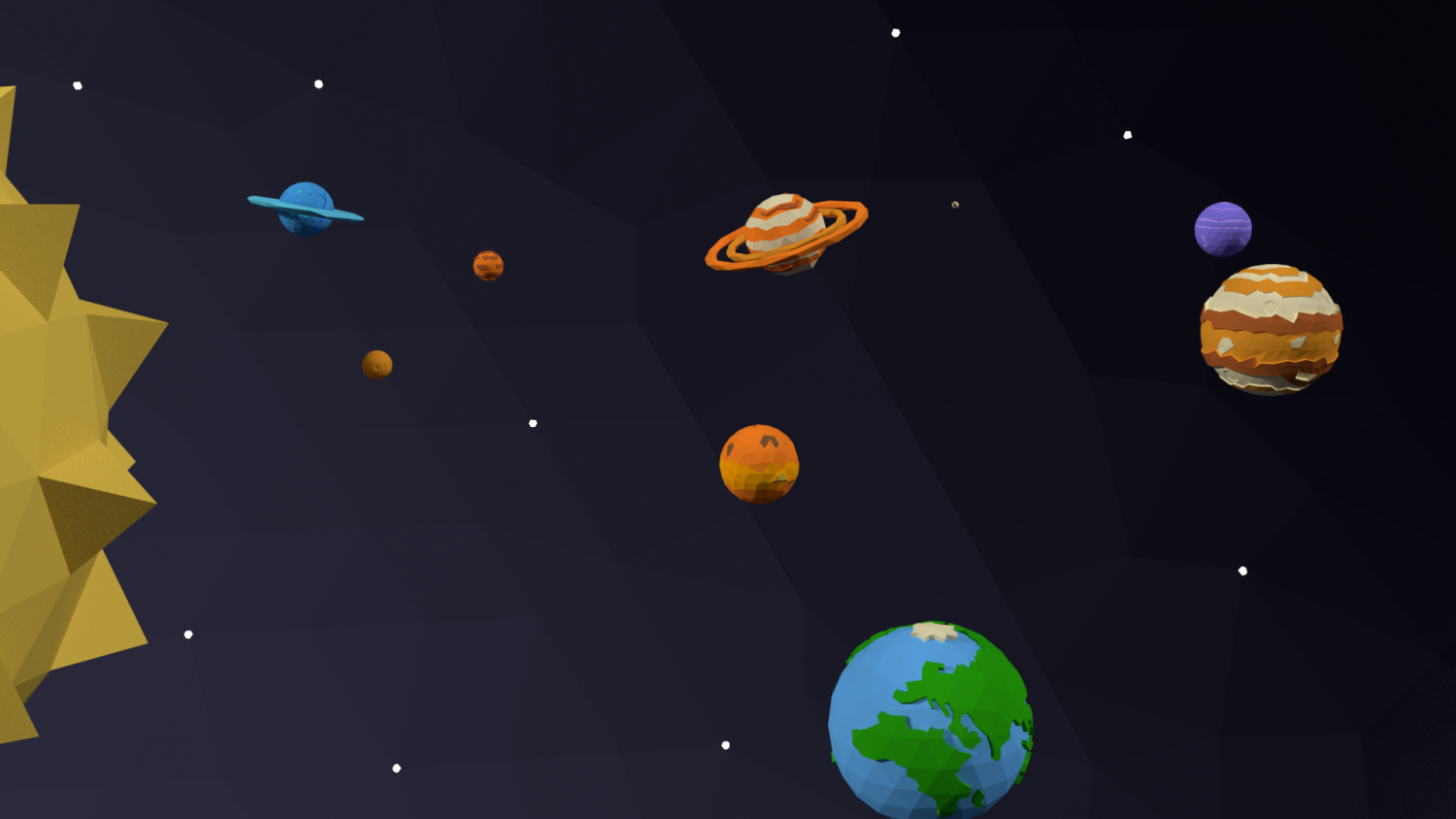 Low Poly Solar System 3d Model In Other 3dexport