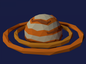 low poly solar system 3Dモデル
