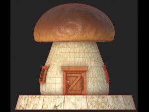 cartoon mushroom house 3 3D मॉडल