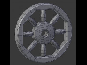 cartoon wooden wheel 3D Модель