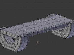 cartoon wooden bench 5 3D-Modell