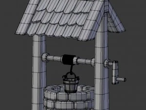 cartoon stone well 3D Model
