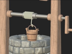 cartoon stone well 3D Model