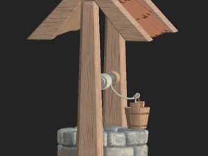 cartoon stone well 3D Model