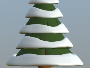 cartoon fir trees pack 3Dモデル