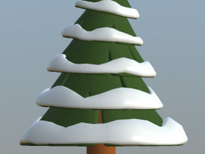 cartoon fir trees pack 3Dモデル