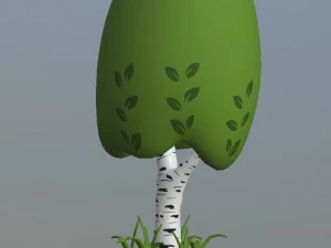 cartoon trees pack 3D Model