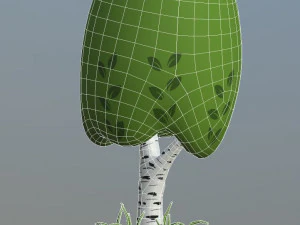 cartoon trees pack 3D Model