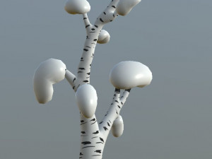cartoon trees pack Model 3D
