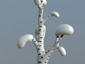 cartoon trees pack Model 3D