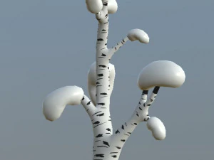 cartoon trees pack 3D Model