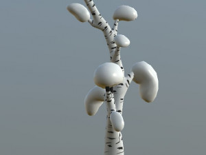 cartoon trees pack Model 3D