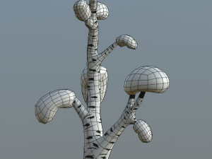 cartoon trees pack Model 3D