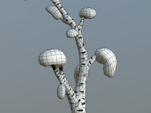 cartoon trees pack Model 3D