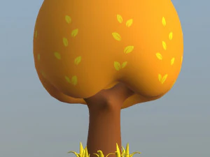 cartoon trees pack 3D Model