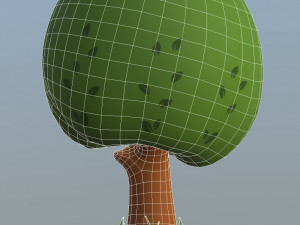 cartoon trees pack Model 3D