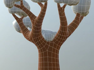 cartoon trees pack 3D Model
