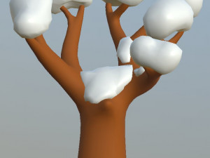 cartoon trees pack Model 3D