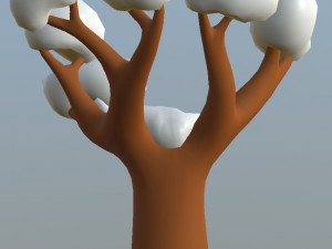 cartoon trees pack Model 3D