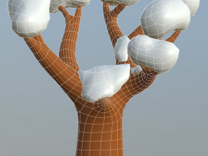 cartoon trees pack Model 3D