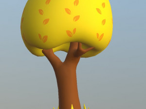 cartoon trees pack Model 3D