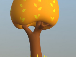 cartoon trees pack Model 3D