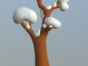 cartoon trees pack Model 3D