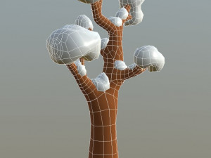 cartoon trees pack Model 3D