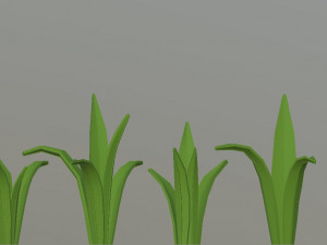 cartoon flowers and grass 3D 模型
