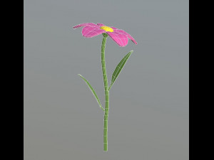 cartoon flowers and grass 3D 模型