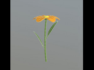 cartoon flowers and grass 3D 模型