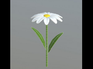 cartoon flowers and grass 3D 模型