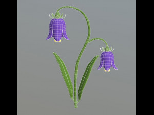 cartoon flowers and grass 3D 模型