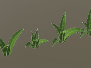 cartoon flowers and grass 3D 模型