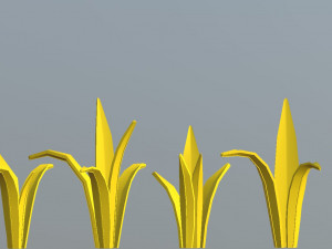 cartoon flowers and grass 3D 模型