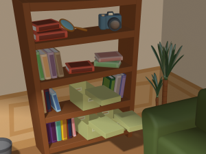 cartoon detective office 3D मॉडल