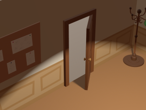 cartoon detective office 3D मॉडल