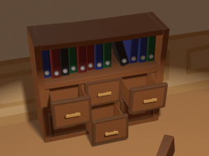 cartoon detective office 3D मॉडल