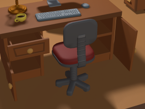 cartoon detective office 3D मॉडल