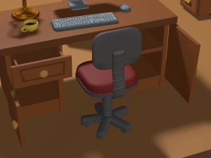 cartoon detective office 3D Model