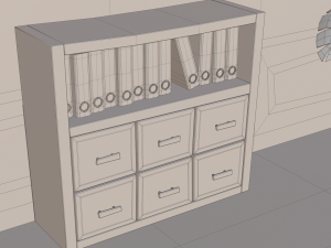 cartoon detective office 3D मॉडल