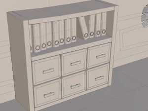 cartoon detective office 3D Model