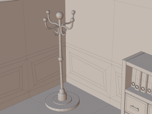 cartoon detective office 3D मॉडल